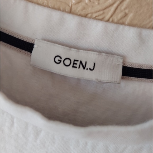 GOEN.J Top White Bell Sleeve Sleeve Cotton Pullover Peplum Ruffle Short Sleeve 6 - Picture 4 of 7